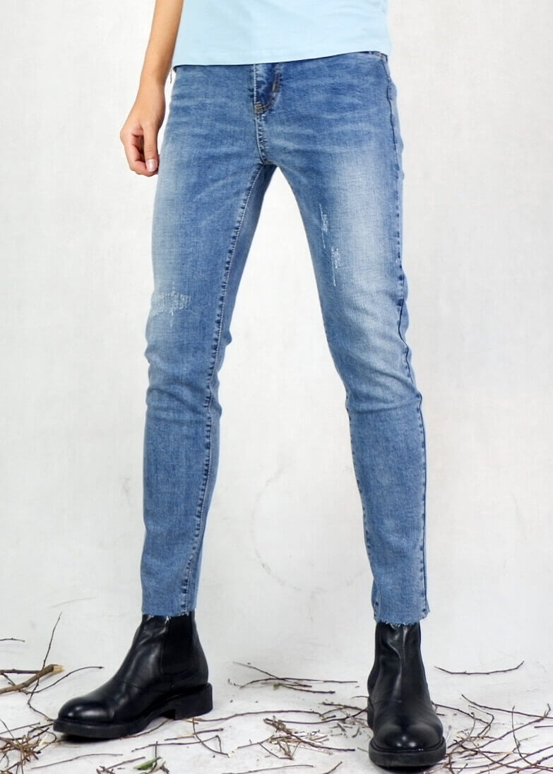 Quần Jean Skinny xanh bạc